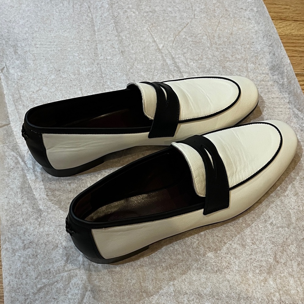 Elegant Black and White Women's Loafers